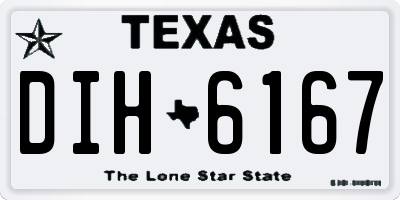 TX license plate DIH6167