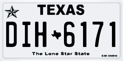 TX license plate DIH6171
