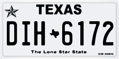 TX license plate DIH6172