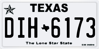 TX license plate DIH6173