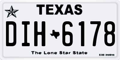 TX license plate DIH6178