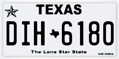 TX license plate DIH6180