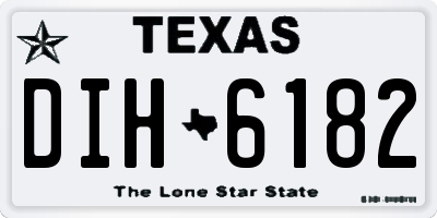 TX license plate DIH6182