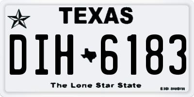 TX license plate DIH6183