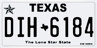 TX license plate DIH6184