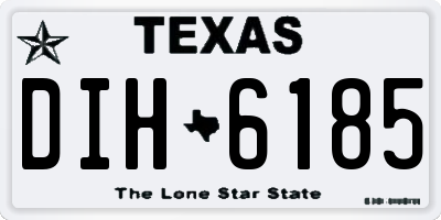 TX license plate DIH6185