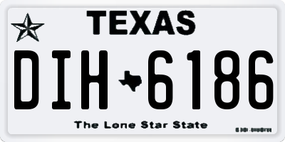 TX license plate DIH6186