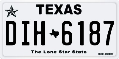TX license plate DIH6187