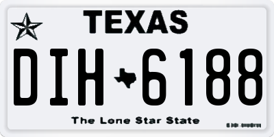 TX license plate DIH6188