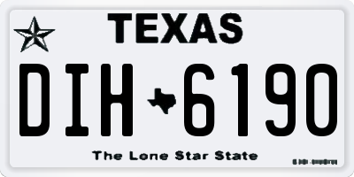 TX license plate DIH6190