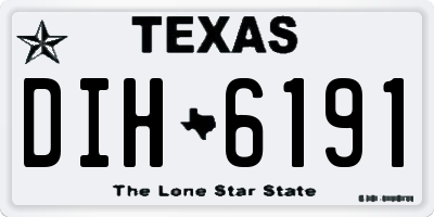 TX license plate DIH6191