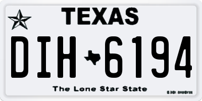 TX license plate DIH6194