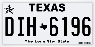 TX license plate DIH6196
