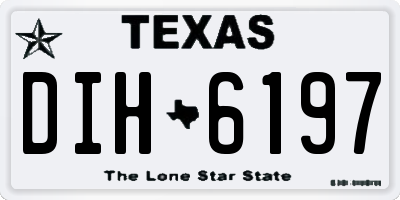 TX license plate DIH6197