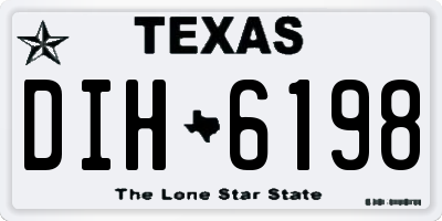 TX license plate DIH6198