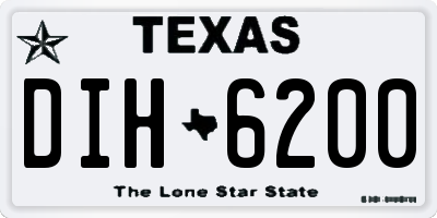 TX license plate DIH6200