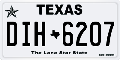 TX license plate DIH6207