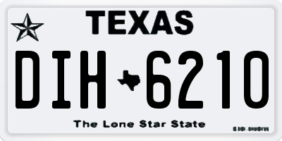 TX license plate DIH6210