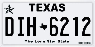 TX license plate DIH6212