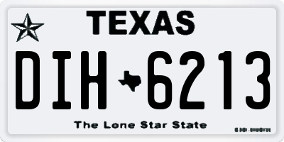 TX license plate DIH6213