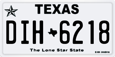 TX license plate DIH6218