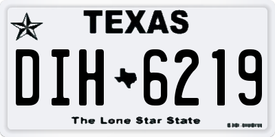 TX license plate DIH6219