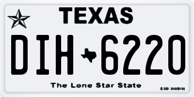 TX license plate DIH6220