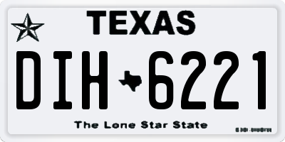 TX license plate DIH6221