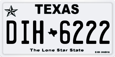 TX license plate DIH6222