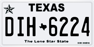 TX license plate DIH6224