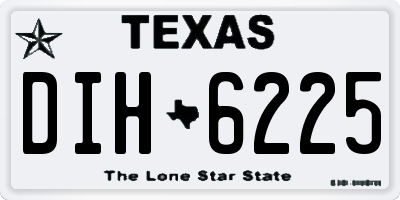 TX license plate DIH6225