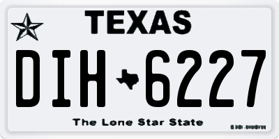 TX license plate DIH6227