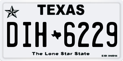 TX license plate DIH6229