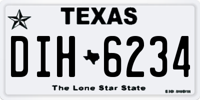 TX license plate DIH6234