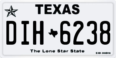 TX license plate DIH6238