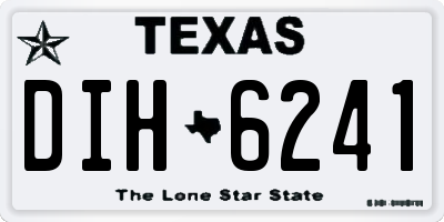 TX license plate DIH6241