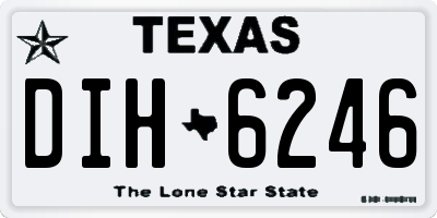 TX license plate DIH6246