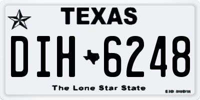 TX license plate DIH6248