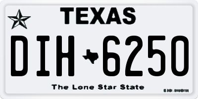 TX license plate DIH6250