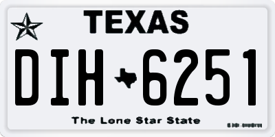 TX license plate DIH6251