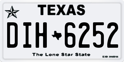 TX license plate DIH6252