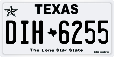 TX license plate DIH6255