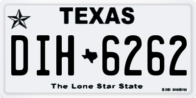TX license plate DIH6262