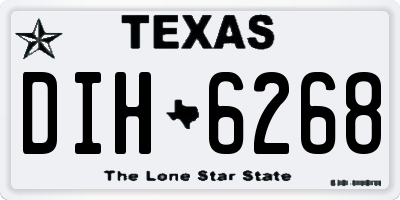 TX license plate DIH6268