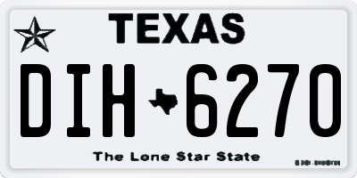 TX license plate DIH6270