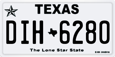 TX license plate DIH6280