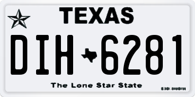TX license plate DIH6281