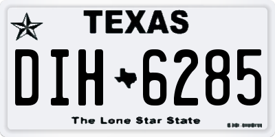 TX license plate DIH6285