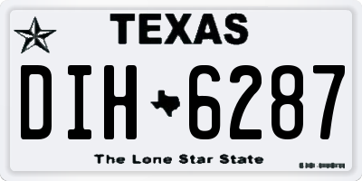 TX license plate DIH6287