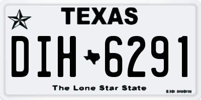 TX license plate DIH6291